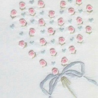 Grub Rose Heart - Pink & Blue - Cot Pillow Case (40 x 56)
